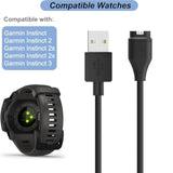 Charger For Garmin Instinct, Instinct 3 2 2S 2X, Replacement Charging Cable Usb Cord With White Dust Plug For Garmin Smart Watch (1)