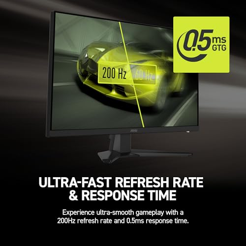 Mag 272F 27-Inch 1920 X 1080 (Fhd) Gaming Office Monitor, 200Hz, Adaptive Sync, Hdr Ready, Hdmi, Vga Port, Vesa Mountable, Tilt, 4-Side Slim Bezel,0.5Ms, Black