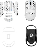 Mouse Grip Tape For Pulsar Gaming Gears X2, Rounded Curved Edges Mouse Feet Skates,Self-Adhesive Precut Sweat-Resistant Professional Mice Upgrade Kit(Foot Pad + White Mouse Grip Tape)