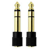 Audio Adapter 6.35Mm (1/4 Inch) Male To 3.5Mm (1/8 Inch) Female Stereo Headphone Connector Gold Plated, 2 Pack