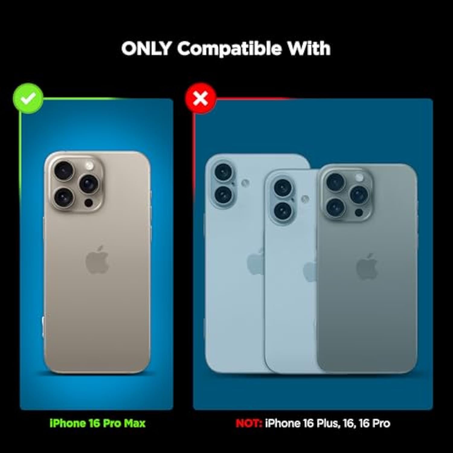 Protective Belt Case For Iphone 16 Pro Max With Built-In Screen Protector And Phone Holster Clip (Compatible With Magsafe) Heavy-Duty Hybrid Rugged Cover