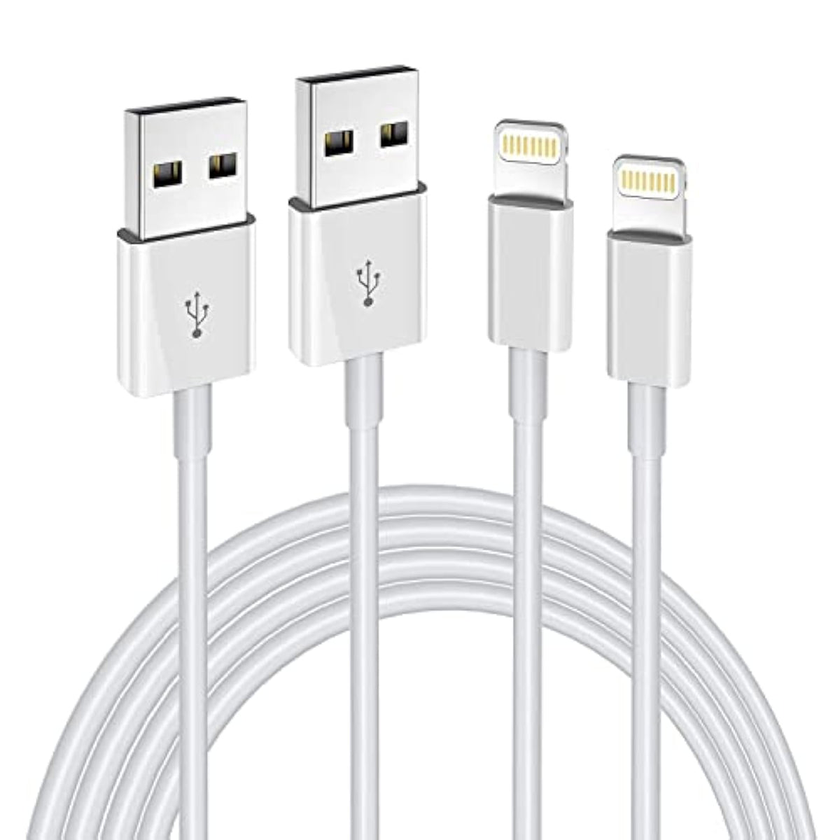 Iphone Charger Lightning Cable,2 Pack Apple Mfi Certified Usb Iphone Fast Chargering Cord,Data Sync Transfer For 13/12/11 Pro Max Xs X Xr 8 7 6 5 5S Ipad Ipod More Model Cell Phone Cables