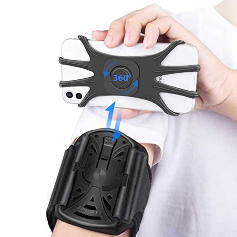 Running Phone Holder Armband For Phone, Detachable & 360°Rotated Sports Armband With Key Pocket For Iphone 16/15/14/13 Pro/12 Pro/Xs/Xr/8/7/6S Plus, For Samsung Galaxy 4''-6.5'' Cellphone