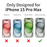 For Iphone 15 Pro Max Privacy Screen Protector 6.7 Inch Gradient Colorful 15 Promax Tempered Glass 28° Anti-Spy Private Anti Blue Light Full Coverage Anti-Scratch Hd Easy Installation Frame 2