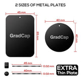 Metal Plates for Magnetic Phone Mount 4 Pack Ultra Thin Black with Adhesive