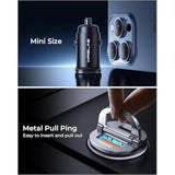 [2-Pack] 125W Usb C Car Charger, Mini Metal Usb C Car Adapter Fast Charging Pd65W & Qc60W Dual Port Type C Cigarette Lighter Usb Charger For Iphone 16 15 14 Pro Max Ipad Samsung Macbook