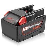 6000Mah 28V Battery Replacement For Milwaukee M28 28V Power Tools Battery M28B M28Bx 0726-20 0726-22 0719-20 0719-22 0779-20 22 0928-29 Cordless Tool Combo Kit With 4 Led Charging Indicator