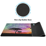 Africa Safari Giraffes And Elephants Large Gaming Mouse Pad With Non-Slip Rubber Base,Stitched Edge,Decorate Desk Mat For Laptop,Computer, Wristing Pad For Gamer,Office & Home
