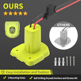 2 Pack Power Wheels Battery Adapter For Ryobi 18V One+ Batteries, Battery Converter With 12Awg Wire, Fuses Holder, 30A Fuses, Wire Terminals Kit For Diy Kids Toys Cars Camping