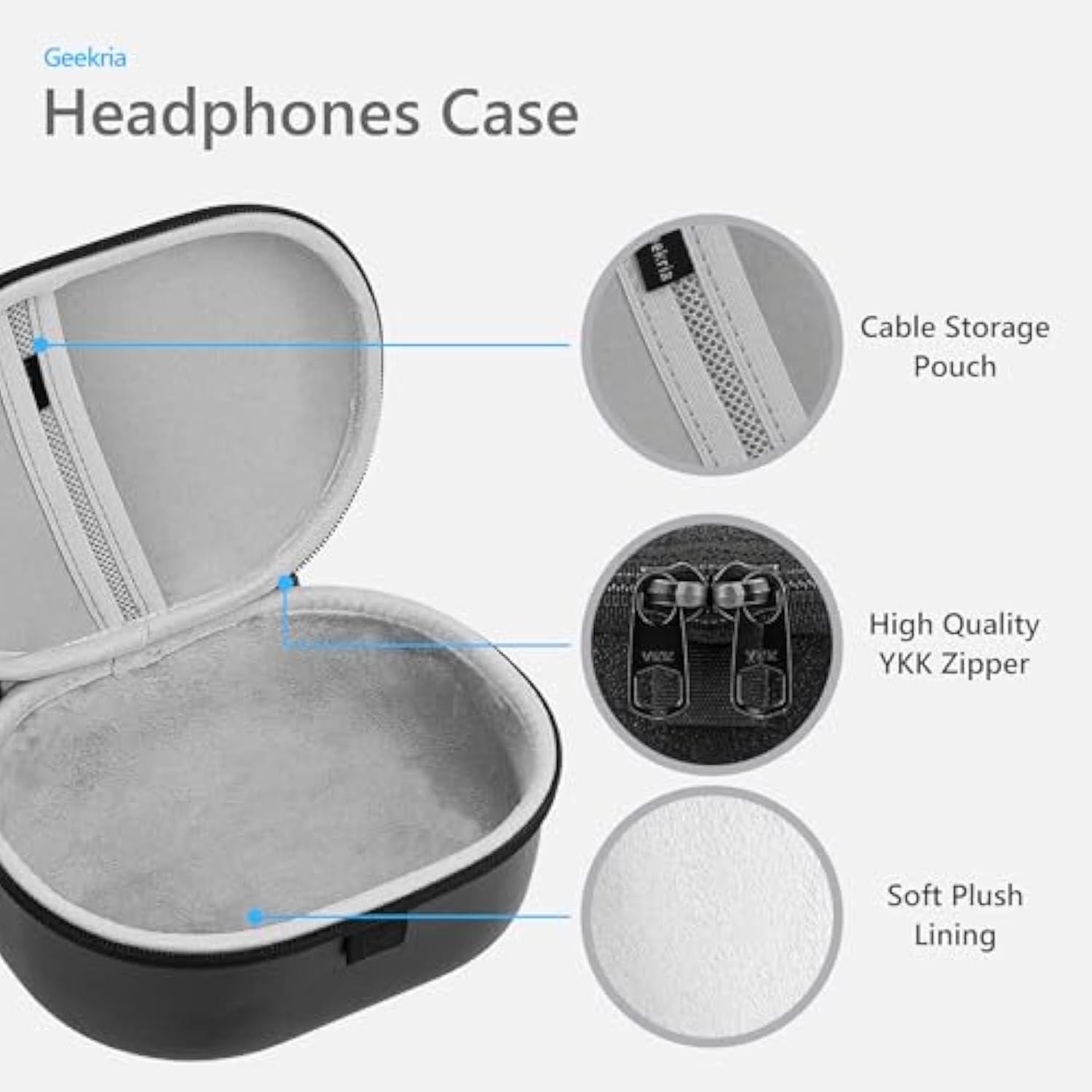 Geekria PRO Rugged Headphones Case Compatible with Beats Studio Pro/3/2, Hard Shell, Durable, Multi-Layer Protection Travel Carrying Bag (Black)