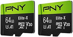 64GB Elite-X microSDXC 2-Pack, UHS-I, U3, V30, 100MB/s, 4K UHD, Full HD