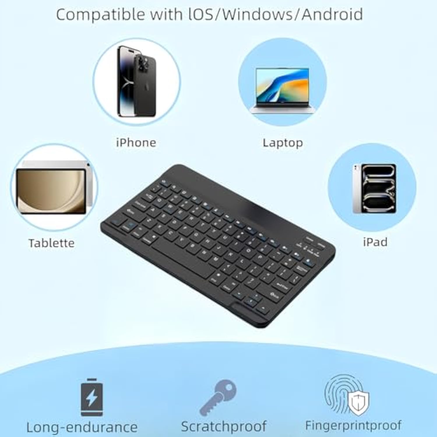 Keyboard Case For Samsung Galaxy Tab A9 Plus/A9 11’’ 2023, Samsung A9 Plus Tablet Case With Pen Slot Detachable Wireless Bluetooth Keyboard With Mouse (Sm-X210/X216/X218) -(Black)