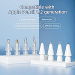 Replacement Tips For Apple Pencil 2Nd Gen & 1St Gen- [8 Pack] Apple Pencil Spare No Wear Out Fine Point Precise Control Apple Pen Tip, Plastic Tips + Metal Tips