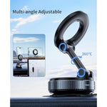 Vacuum Magnetic Phone Holder For Car,Suction Cup Phone Mount,Foldable Vacuum Magnetic Phones Stand,Magnet Car Mount For All Smartphones & All Vehicle & Gym/Bathroom Mirror