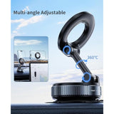 Vacuum Magnetic Phone Holder For Car,Suction Cup Phone Mount,Foldable Vacuum Magnetic Phones Stand,Magnet Car Mount For All Smartphones & All Vehicle & Gym/Bathroom Mirror