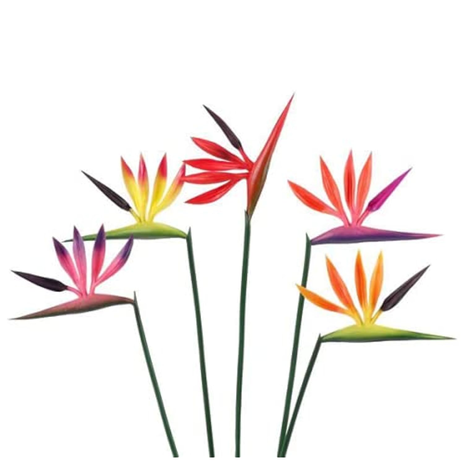 Artificial Flowers 6Pcs Bird Of Paradise 23" Permanent Flower,Strelitzia Tropical Imitation Plant Flower Bouquets For Office Home Party Decorations,Arrangement Potted Plants (Yellow)