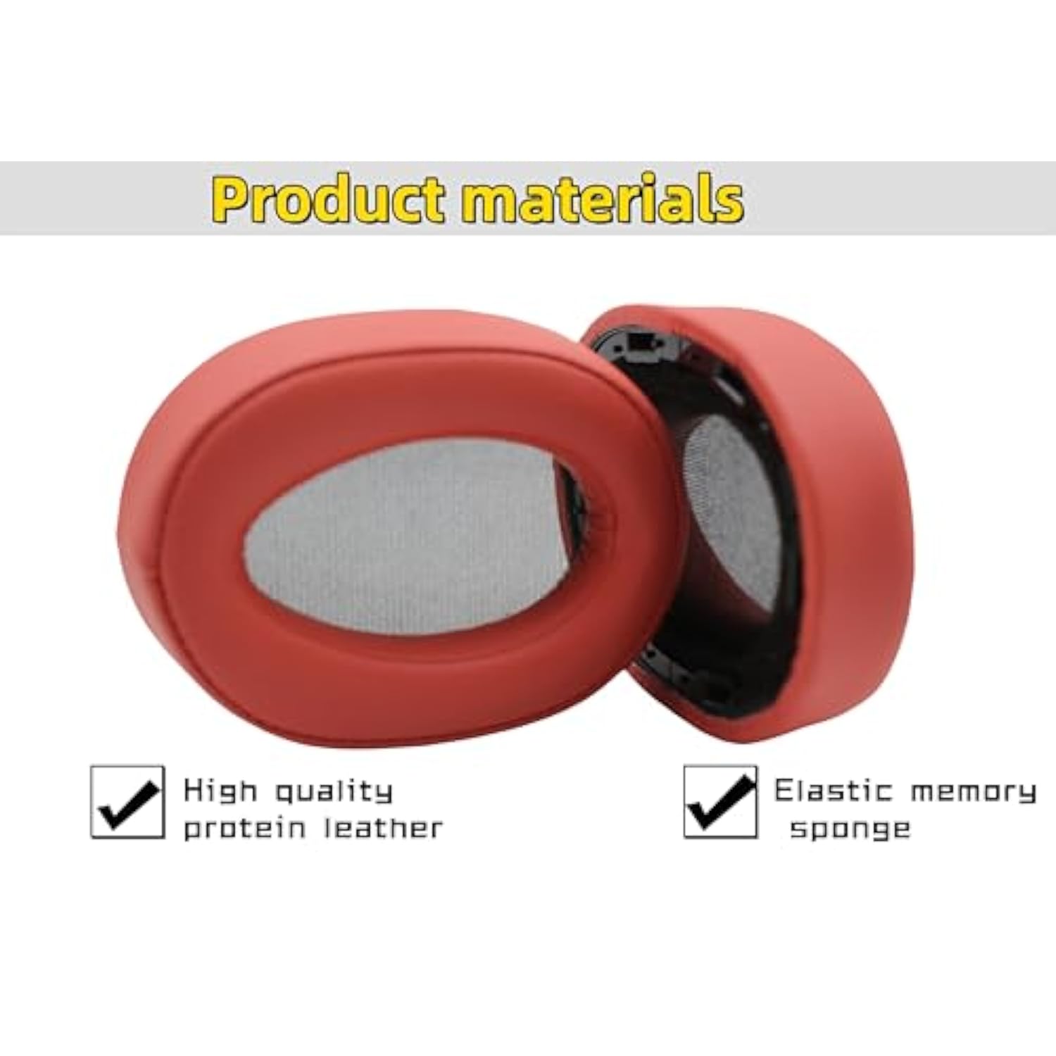 Ear Pads Replacement,Compatible With Sony Wh-H900N And Mdr-100Abn Headphones,Ear Pads Cushions With Upgrade Memory Foam & High Protein Leather(Twilight Red)