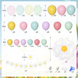 159Pcs Daisy Balloon Garland Arch Kit, Groovy Flower Pastel Balloon Arch Pink Yellow Blue Green Purple Balloons Daisy Banner For Daisy Party Birthday Baby Shower Bridal Wedding