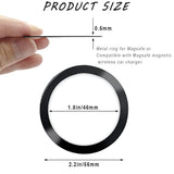 12 Pcs Universal Metal Ring Sticker Compatible With Magsafe Magnetic Wireless Charging Iphone 15 14 13 12 Pro Max Samsung Galaxy, 2 Styles Ultra Thin Notched And Round Ring Car Charger Kit(No Magnet)