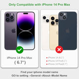 For 14 Pro Max Case With Card Holder,Phone Case For 14 Pro Max Case With Strap Crossbody Lanyard Stand,14 Pro Max Wallet Case For Women,Pu Leather Zipper Pocket Case-Black
