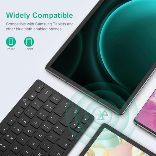Bluetooth Keyboard For Samsung Galaxy Tab A11+/A9 Plus/S11/S10 Fe/S10+/S6 Lite And Other Android Tablet, Wireless Keyboard For Samsung Models/Windows/Pc/Phone, Lightweight, Ultra-Slim