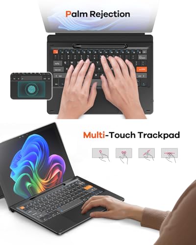 Surface Pro 11/10/9/X/8 13 Inch Keyboard, Bluetooth Keyboard With Touch Pad & Lighting Keys Compatible With Surface Pro 13" Copilot+, Pen & Tablets Not Included