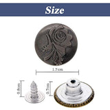 80 Sets Metal Jeans Button Pins Fix Snap Fasteners Tack Buttons Replac