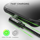 90 Degree Iphone Charging Cable 2Pack 10Ft Right Angle Nylon Braided Lightning Charger Cord Compatible With Iphone 14 13 12 11 Pro Max Xs Xr X 8 7 6 5 Plus Ipad?Black?