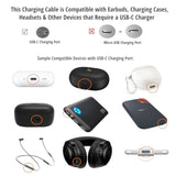 9" Usb C To Usb C Data & Charge Cable Cord Wire For Earphones Headphones Smart