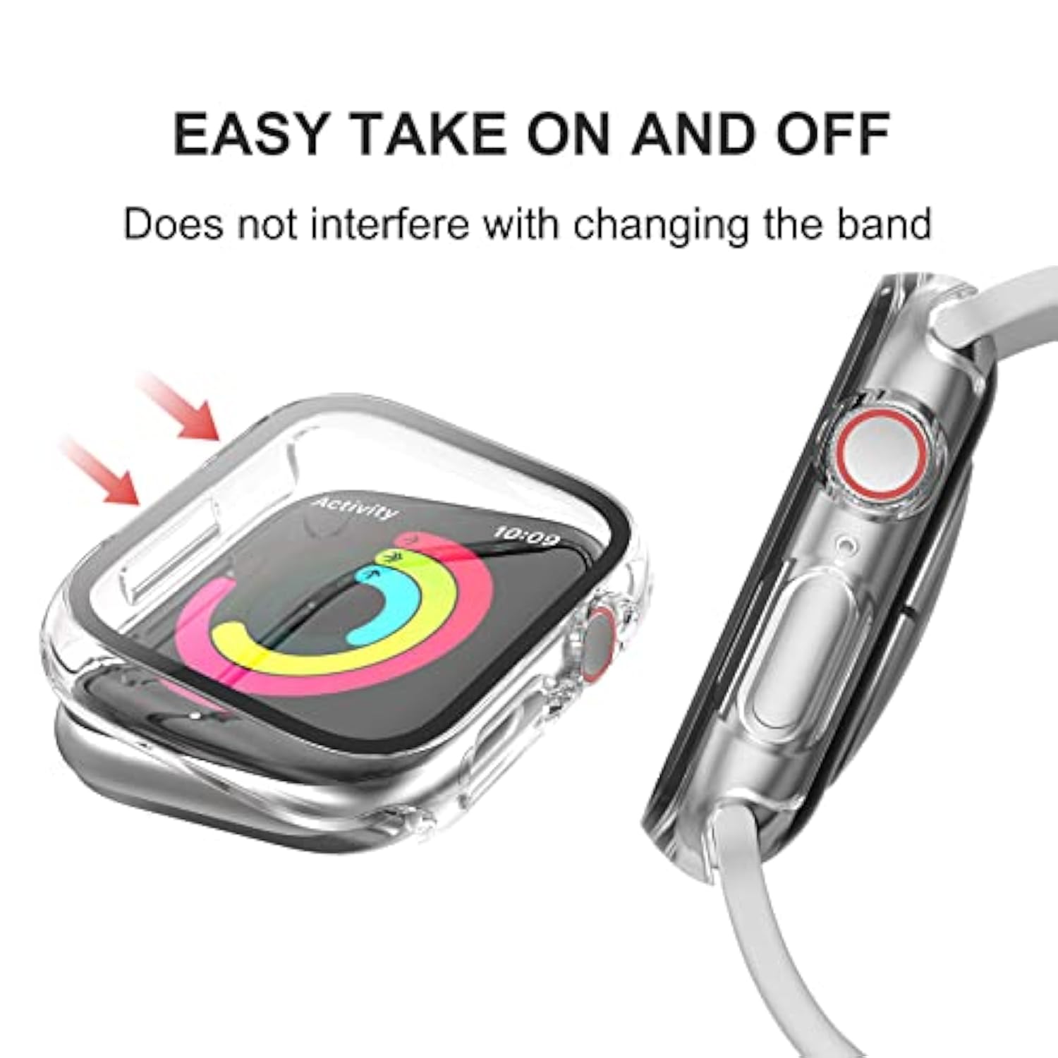[12 Pack] Case Compatible With Watch Series 9 8 7 41Mm With Tempered Glass Screen Protector, Full Coverage Bumper Hard Pc Protective Cover For Iwatch Series 9 8 7 41Mm Accessories