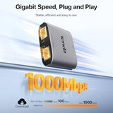 Ethernet Splitter 1 To 2 High Speed 1000Mbps, Rj45 Gigabit Ethernet Cable Splitter 1 To 2, Lan Splitter With Usb Power Cable For Cat 5/6/7/8 Cablesg103M