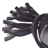 5 Pcs 32 Inch Waterproof Nylon Zippers #5 Black Water Resistant Zipper