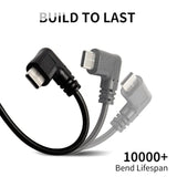 Coiled Usb C Charging Cable Retractable Usb 2.0 To 90 Degree Type C Right Angl
