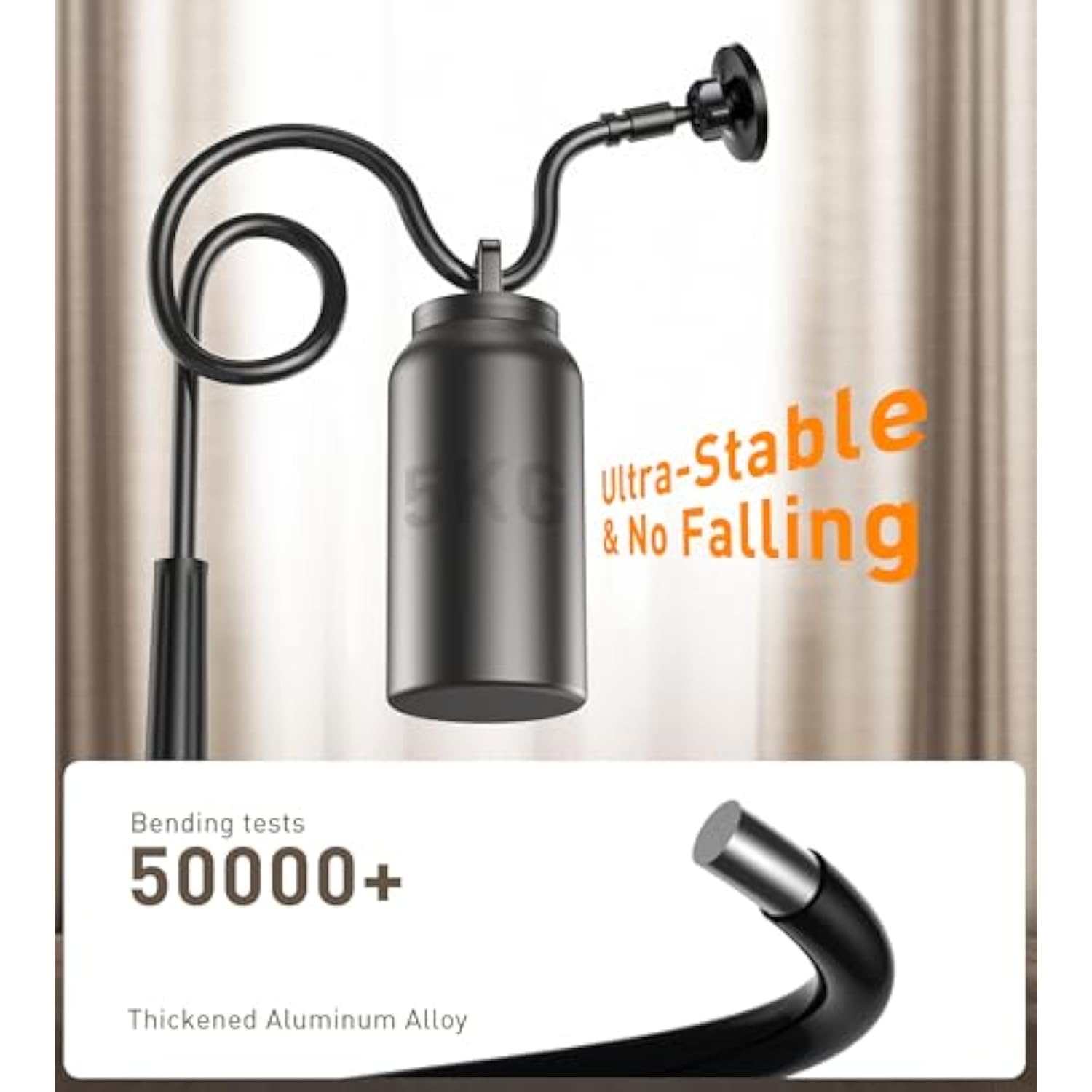 Magnetic Gooseneck Phone Holder Mount For 16/15/14/13/12 - Magnetic Stand Tabletop Clamp 360°Rotation Adjustable For Office/Home Compatible With 16 15 14 13 12 Mini Plus Pro Max