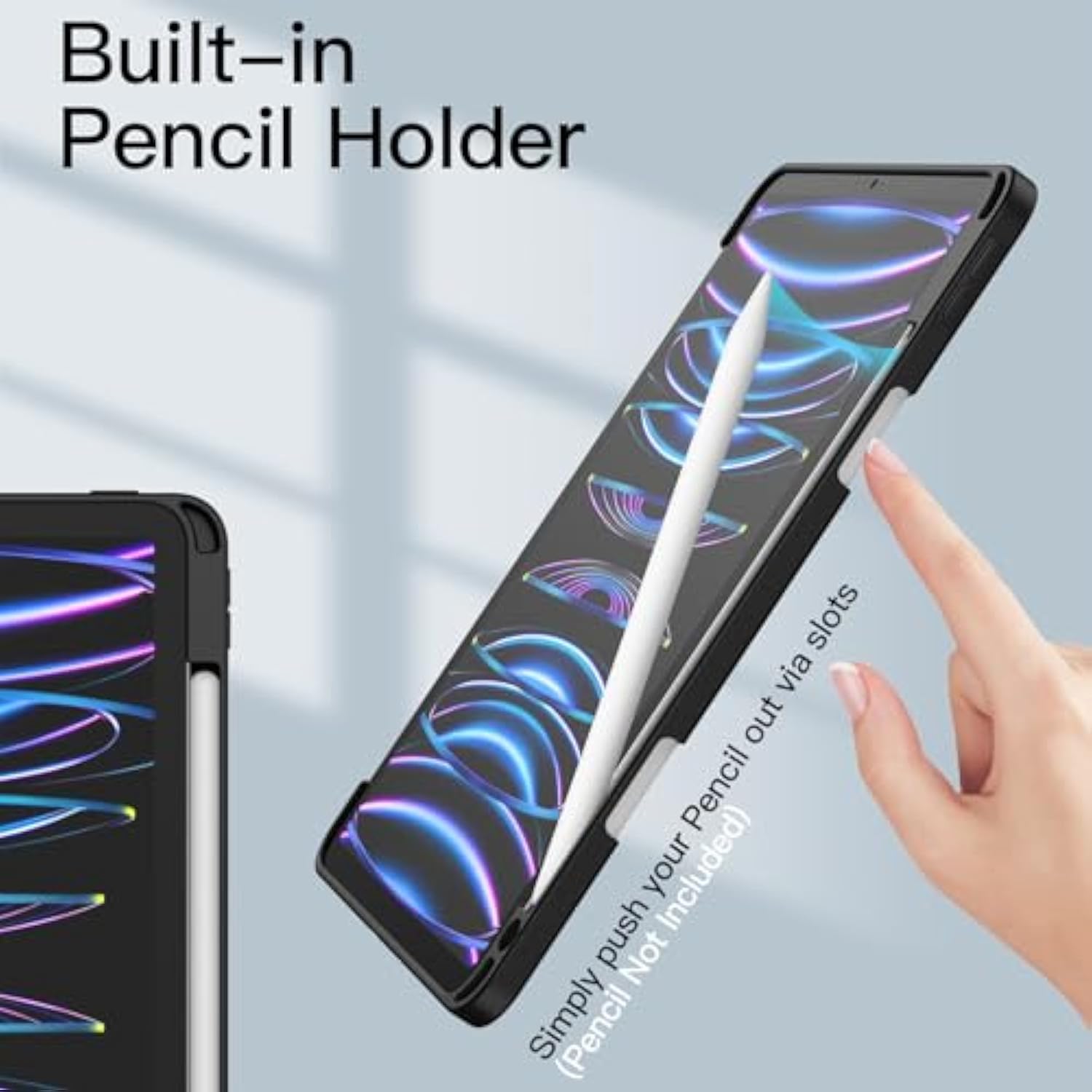 JETech Case for iPad Pro 11 Inch 2022/2021/2020/2018 (4th/3rd/2nd/1st gen) wit
