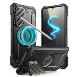 Samsung Galaxy S25 Ultra SUPCASE Case with Camera Cover Stand, Black