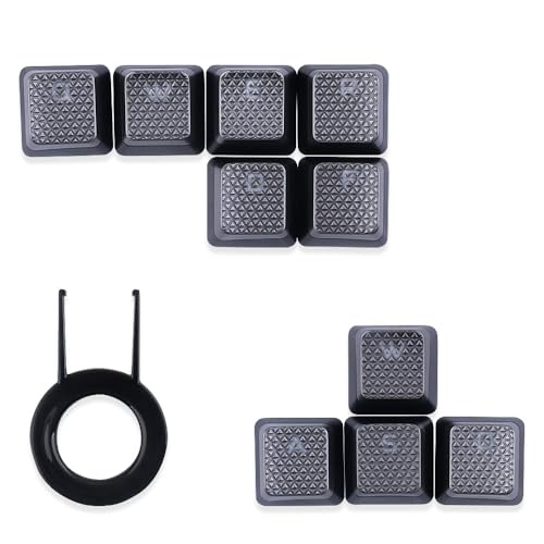 10Keys Backlit Textured Keycaps Replacement For Corsair K100 And K70Pro Mechanical Gaming Keyboard (Silver Grey Hexagonal)
