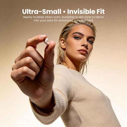 Smallest Wireless Bluetooth Invisible Earbuds - Low Profile, Micro, Discreet Mini Earbuds for Small Ear Canals - Spy Earpiece