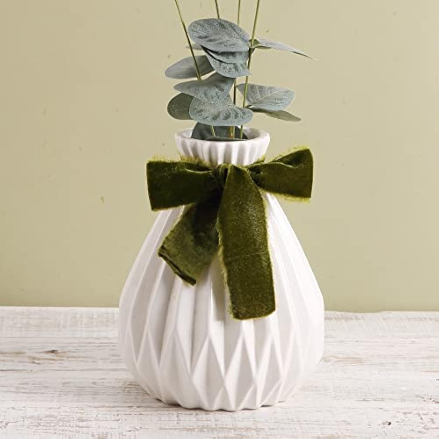 Velvet Ribbon For Gift Wrapping - Olive Green Handmade Fringe Ribbons