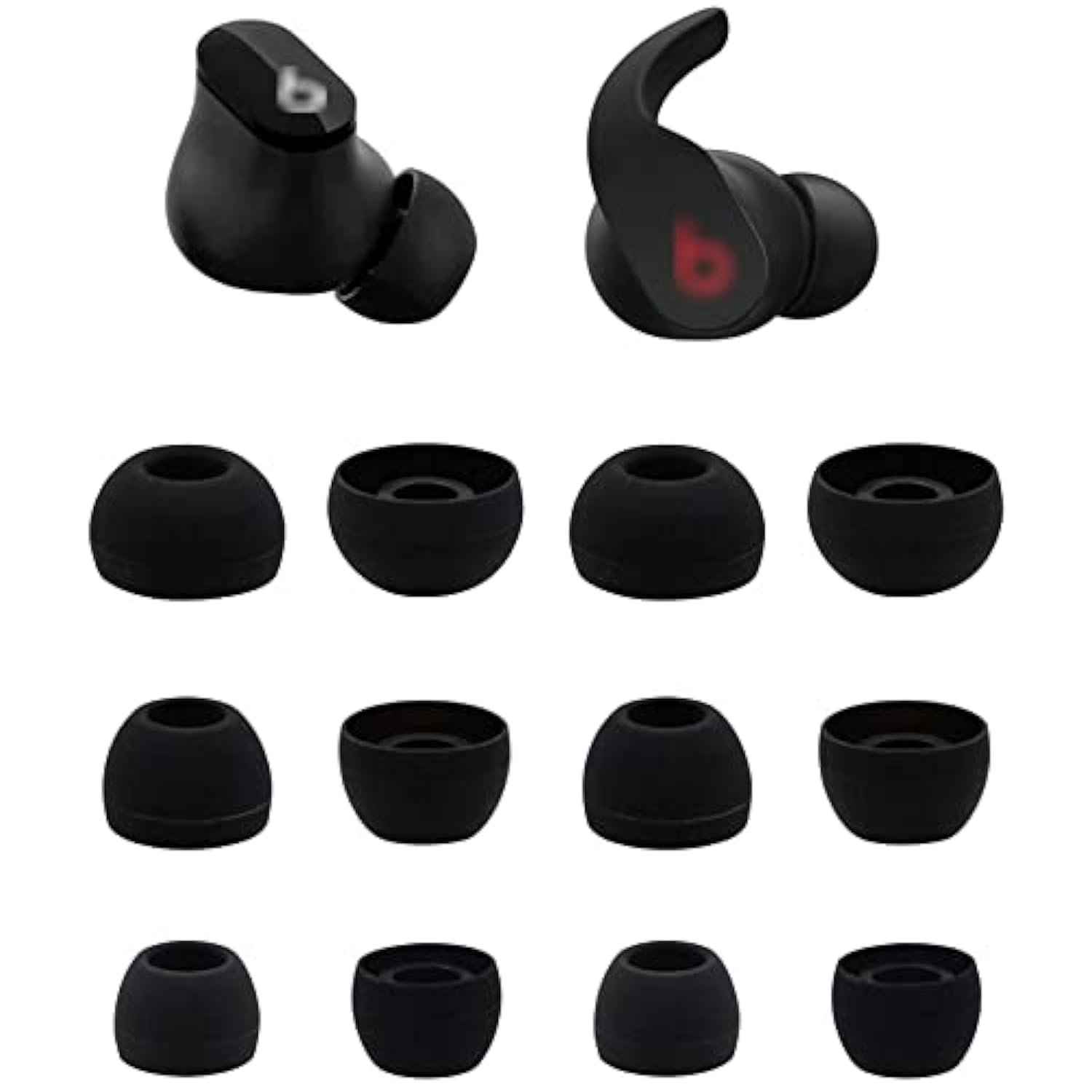 Ear Tips Compatible With Beats Fit Pro & Studio Buds, 6 Pairs S/M/L Sizes Soft Silicone Replacement Earbuds Tips Ear Tips Eartips Compatible With Beats Studio Buds & Fit Pro, 45Mm Black