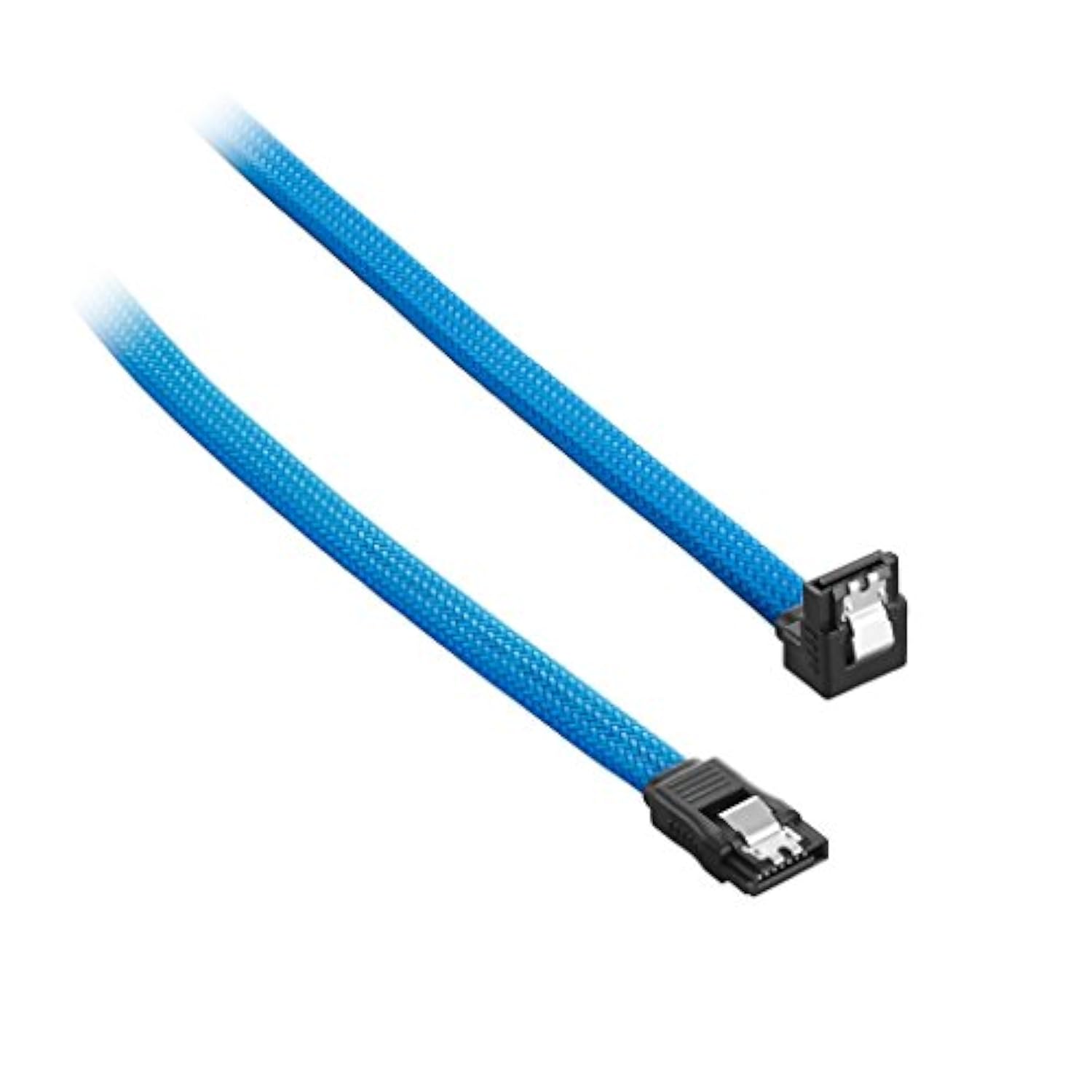 CableMod ModMesh Sleeved Right Angle SATA 3 Cable (Light Blue, 30cm)