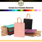 Large Kraft Paper Bags With Handles Bulk 13"X10"X5" 32-Packs Gift Bags 16 Different Senior Color Bags Multiple Uses?Large Size?