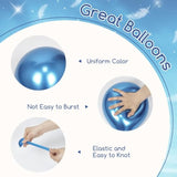 60Pcs Blue And White Balloons 12Inch With Pastel Pearl Light Blue Confetti White Balloons For Bridal Baby Shower Wedding Birthday Party Decorations