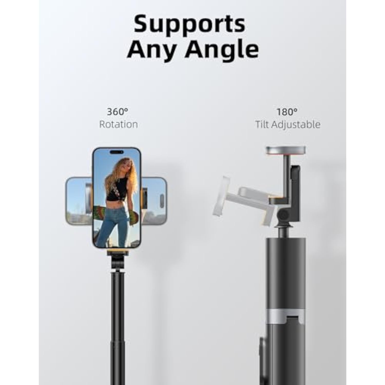 63" Cell Phone Selfie Stick Tripod, Portable Tripod For Iphone With Wireless Remote, Extendable Smartphone Stand, All-In-1, Compatible With Iphone/Android