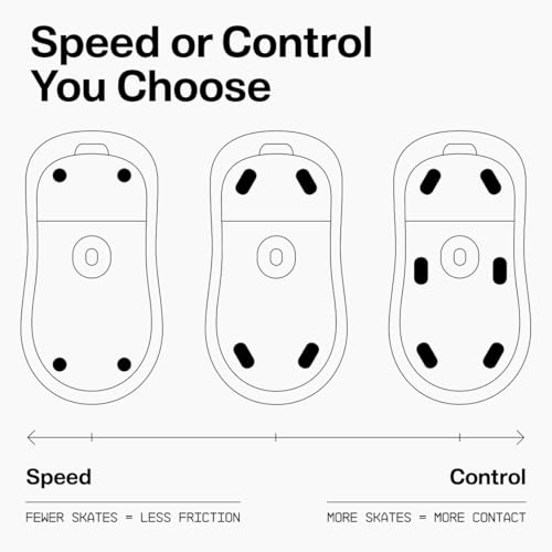 Uhmw-Pe Dot Mouse Skates | Premium Universal Skates For Gaming Mice | Ultra-Smooth Glide On Cloth & Glass Pads | Customize Speed & Control | Durable, Easy To Apply | Black 7Mm X 7Mm