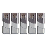 128Gb Turbo Attaché 3 Usb 3.0 Flash Drive 5-Pack Grey, P-Fd128X5Tbop-Mp, 100Mb/S, Light-Weight Durable - Data Storage And Transfer