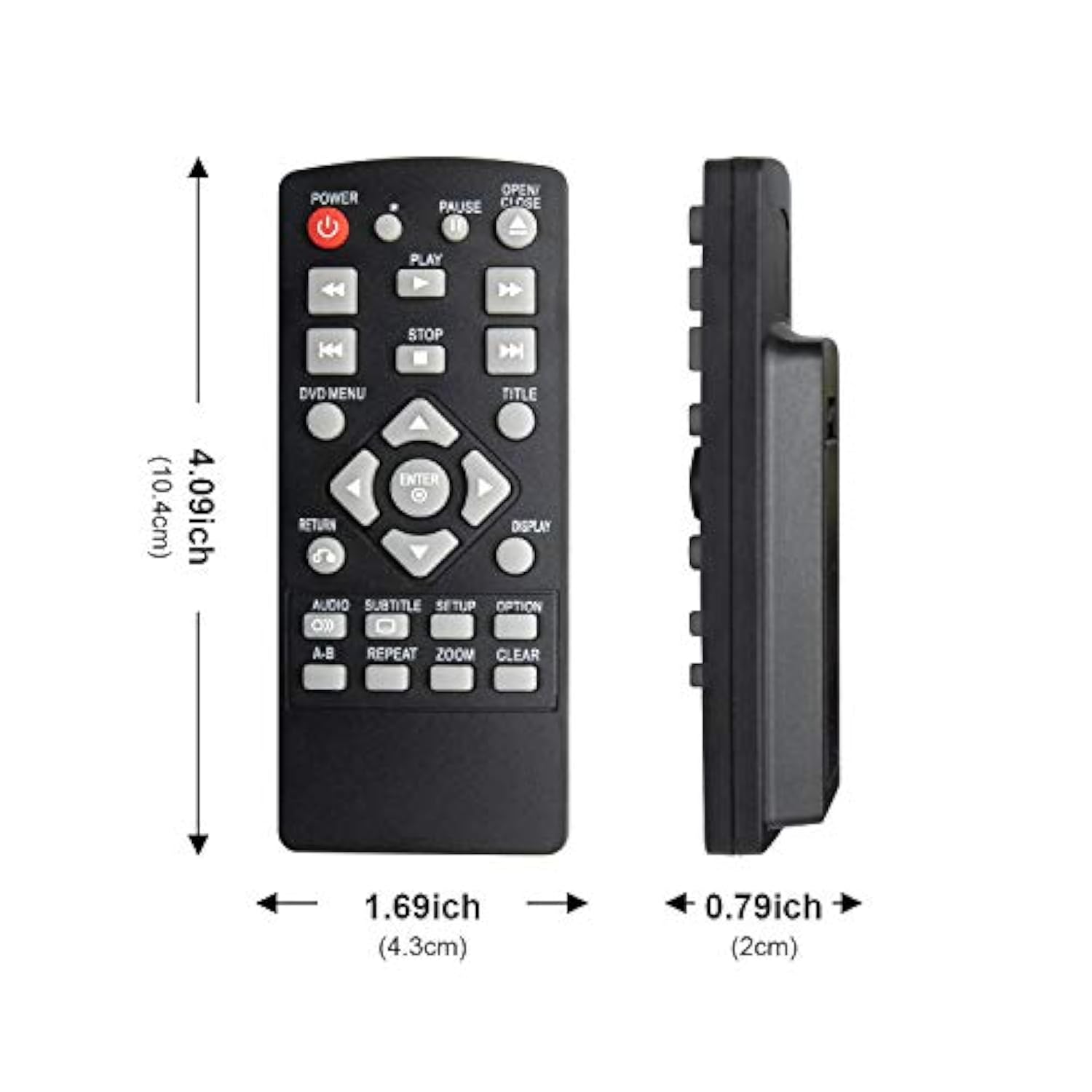Replacement Remote Control for LG DP132 DP132NU DVD Player, for All LG COV31736202 DVD Player with Remote Control Holder (Black)
