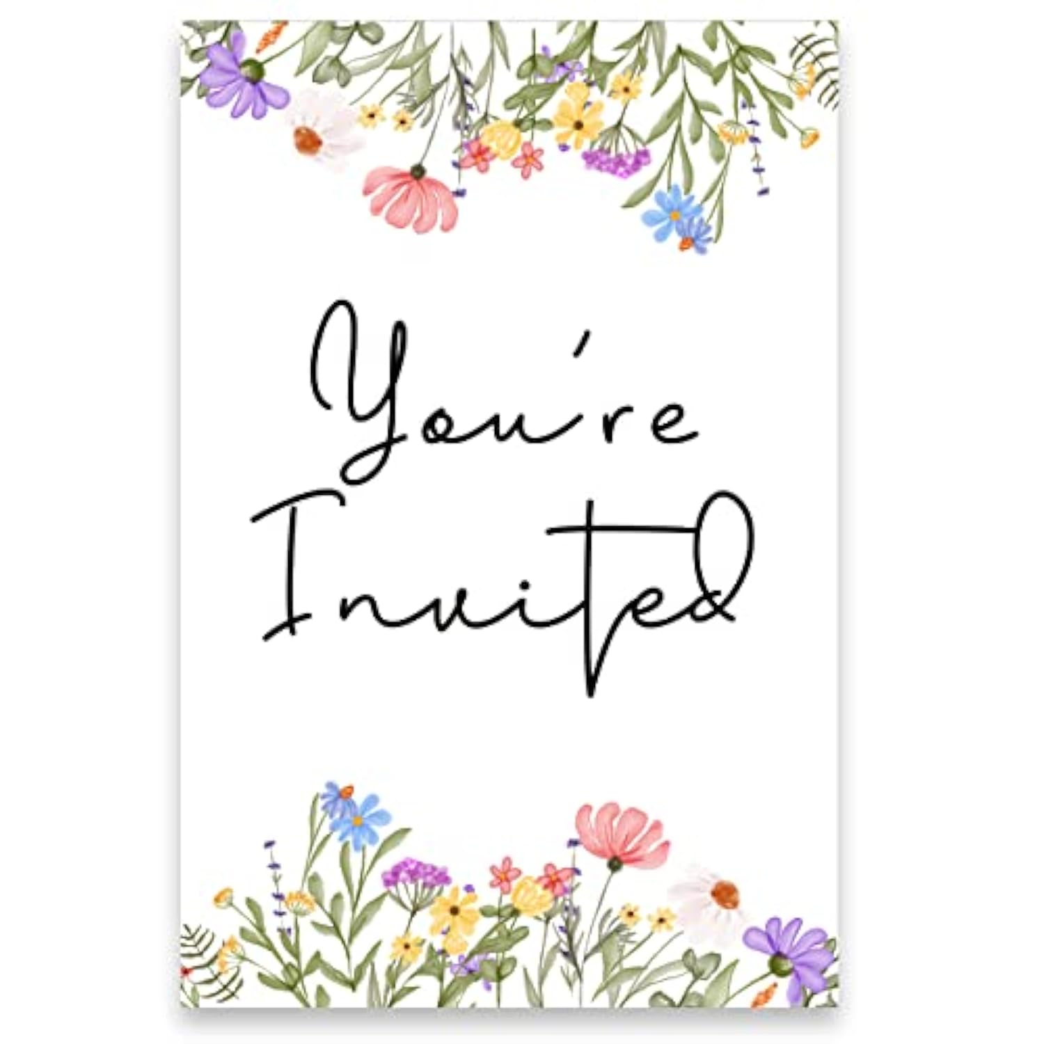 Wildflower Birthday Party Invitations With Envelopes Set Of 20 Spring Summer Wildflower Birthday Party Invites Fill In Blank