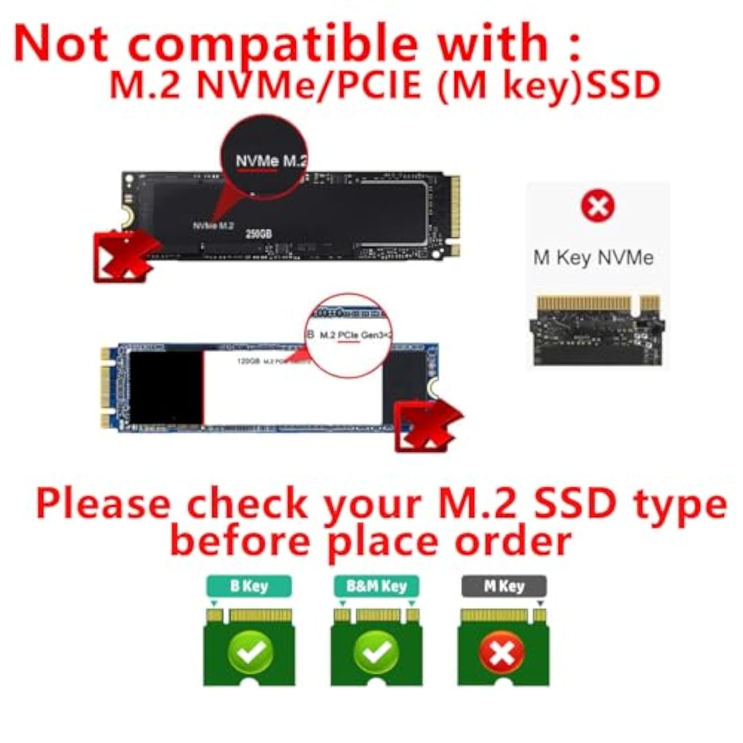 M.2 Ngff To Sata Adapter Msata And B Key/B&M Key M.2 Ngff Sdd To 2.5" Sata Iii