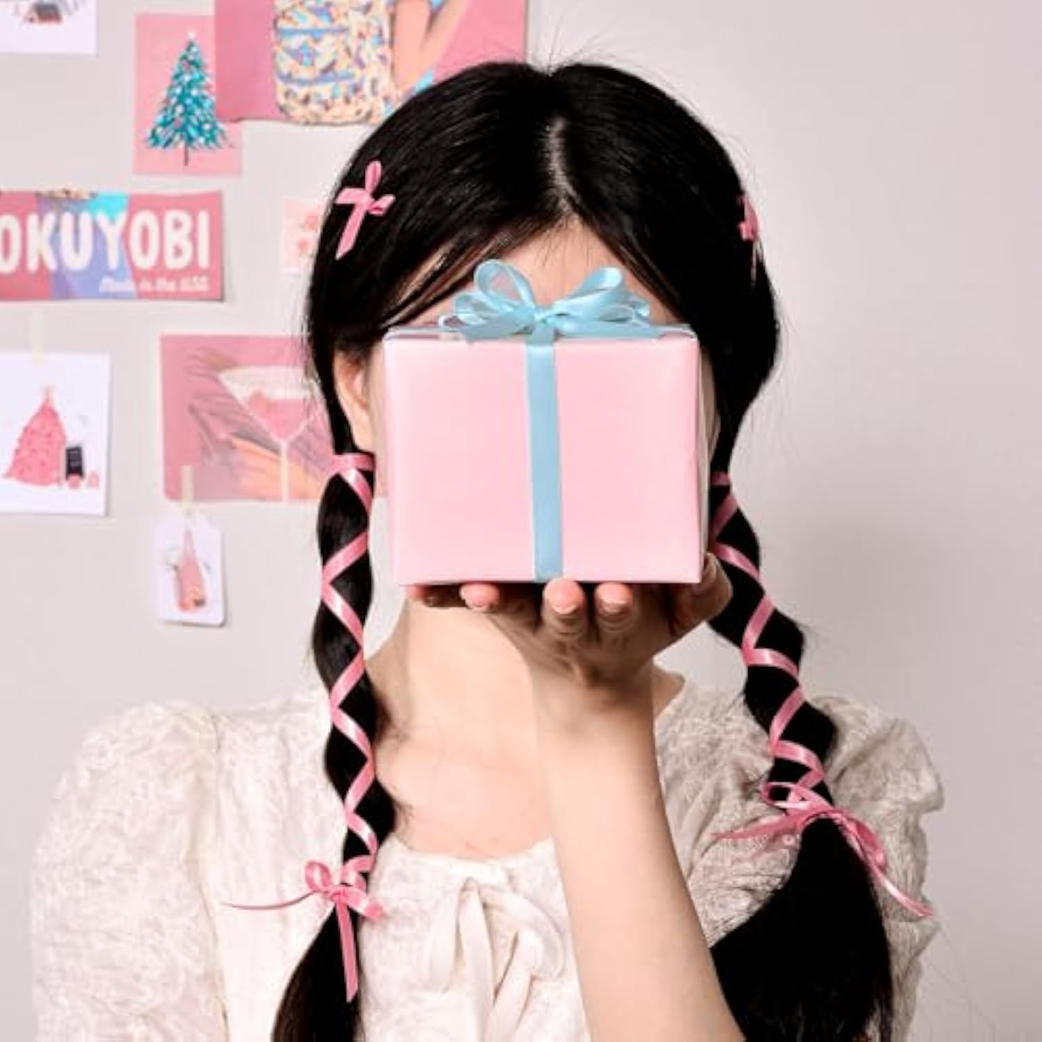 1/4 Inch Solid Double Face Satin Ribbon Set For Gift Wrapping And Hair